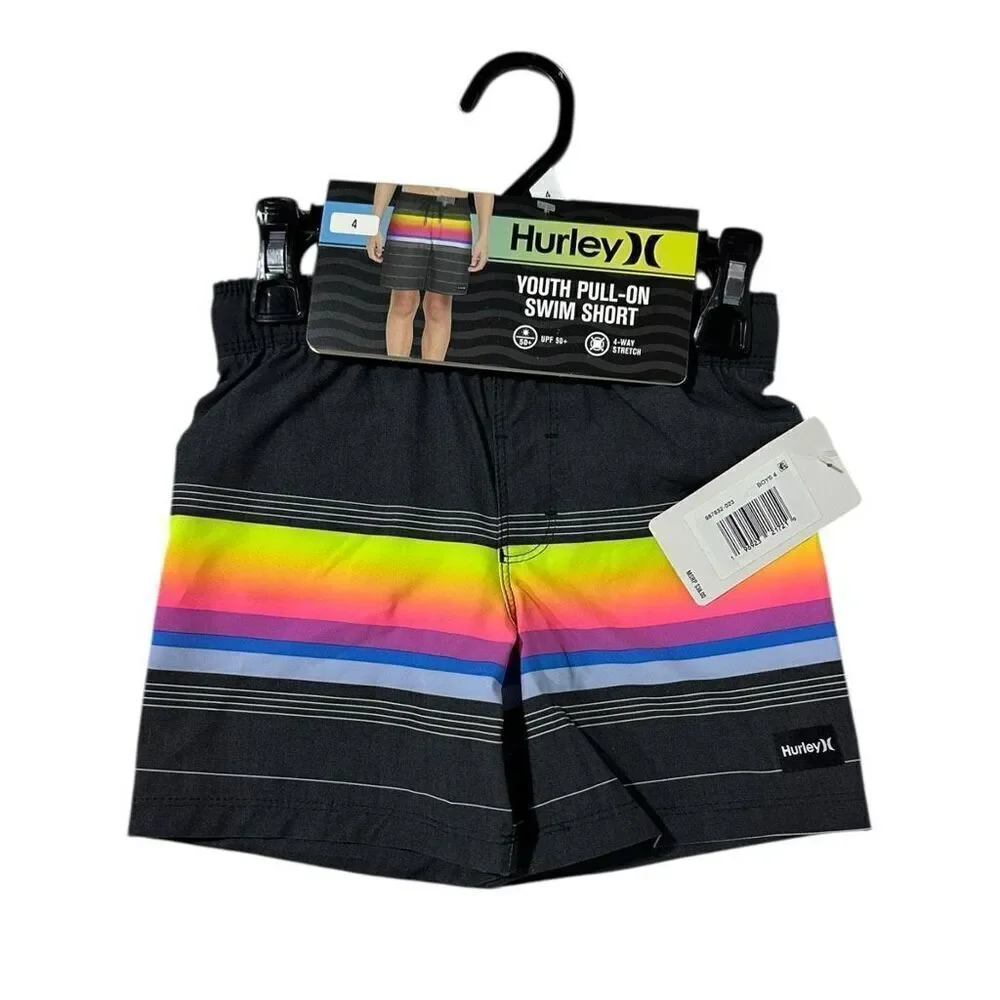 Hurley Boys Swim Short Color Black Size 4